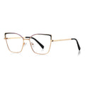 Enamel Brow Butterfly Blue Light Blocking Glasses in Gold & Black Enamel