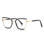 Enamel Trim Butterfly Blue Light Blocking Glasses in Gold & Black Enamel