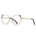 Cutout Triangle Wing Butterfly Blue Light Glasses in Black with Neon Lime Yellow Accents