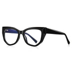 Prism Cat Eye Blue Light Blocking Glasses in Glossy Black