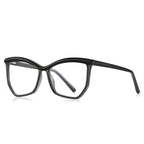 Arched Brow Butterfly Blue Light Blocking Glasses in Black & Smoke Grey
