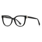 Glam Cat Eye Blue Light Blocking Glasses in Glossy Black