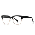 Vintage Browline Blue Light Blocking Glasses in Black & Gold