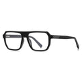 Grooved Temple Navigator Blue Light Blocking Glasses in Glossy Solid Black