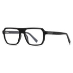 Grooved Temple Navigator Blue Light Blocking Glasses in Glossy Solid Black