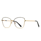Enamel Wire Butterfly Blue Light Blocking Glasses in Gold & Black Enamel