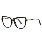 Oversized Butterfly Blue Light Blocking Glasses in Glossy Black