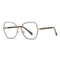 LENSVA Chevron Band Metal Butterfly Spring Hinge Glasses in Black & Gold
