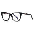LENSVA Twisted Knot Cat Eye Blue Light Glasses in Classic Black