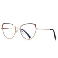 Wingtip Brow Butterfly Blue Light Blocking Glasses in Black & Crimson Red