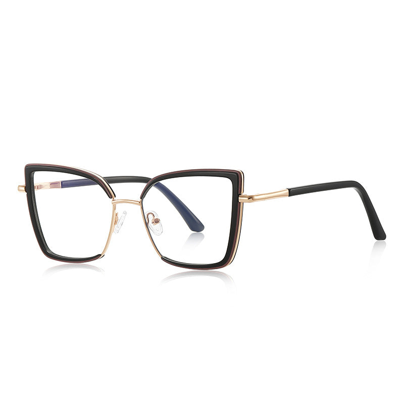 Windsor Rim Square Blue Light Blocking Glasses in Gold & Black