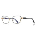 Pyramid Stud Butterfly Blue Light Blocking Glasses in Gold & Black Enamel