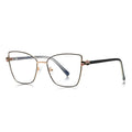 Bowtie Hinge Cat Eye Blue Light Blocking Glasses in Black and Gold