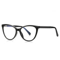 Cable Link Cat Eye Blue Light Blocking Glasses in Glossy Solid Black