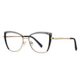 Cutout Wing Butterfly Blue Light Blocking Glasses in Glossy Solid Black & Gold