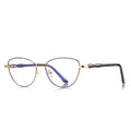 Bamboo Joint Oval Blue Light Blocking Glasses in Gold with Black Rim & Temples