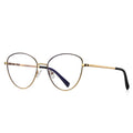 Enamel Rim Round Butterfly Blue Light Blocking Glasses in Purple-Green Gradient