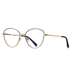 Enamel Rim Round Butterfly Blue Light Blocking Glasses in Purple-Green Gradient