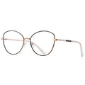Colorblock Temple Butterfly Blue Light Blocking Glasses in Gold with Black Enamel Rim