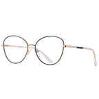 Colorblock Temple Butterfly Blue Light Blocking Glasses in Gold with Black Enamel Rim