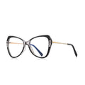 Winged Butterfly Blue Light Blocking Glasses in Black &amp; Clear