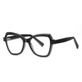 Layered Butterfly Blue Light Blocking Glasses in Glossy Solid Black