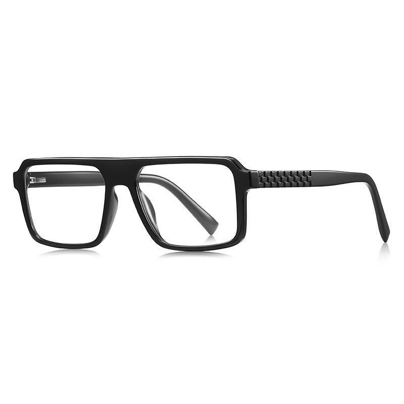 Grid-Texture Navigator Blue Light Blocking Glasses in Translucent Smoke Grey