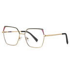 Colorblock Brow Butterfly Blue Light Blocking Glasses in Black & Crimson Red