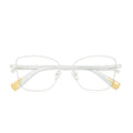 Matte Wire Butterfly Blue Light Blocking Glasses in Matte White