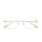 Matte Wire Butterfly Blue Light Blocking Glasses in Matte White