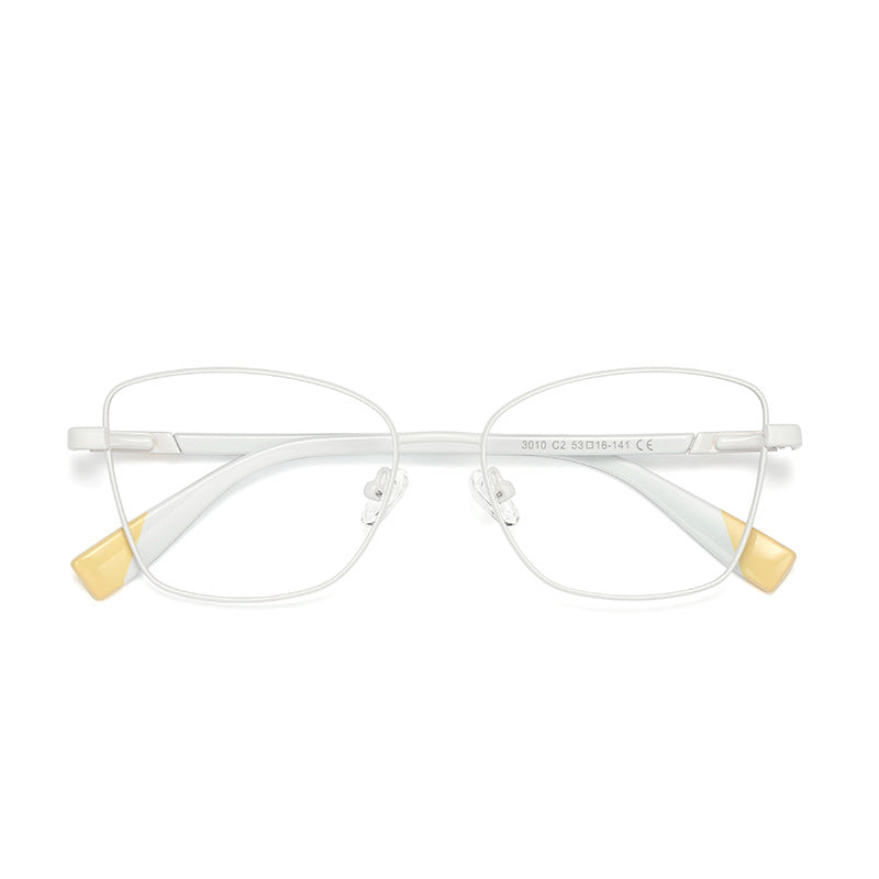 Matte Wire Butterfly Blue Light Blocking Glasses in Matte White
