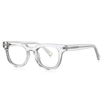 Half-Black Half-Clear Square Glasses