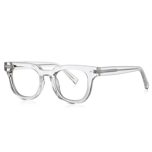 Half-Black Half-Clear Square Glasses