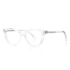 Crystal Accent Cat Eye Blue Light Blocking Glasses in Crystal Clear