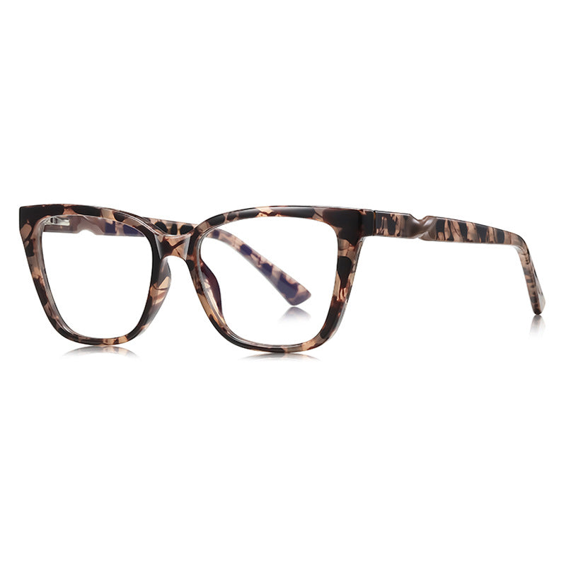 LENSVA Twisted Knot Cat Eye Blue Light Glasses in Brown Tortoise
