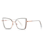 Windsor Rim Square Blue Light Blocking Glasses in Rose Gold & Crystal Clear