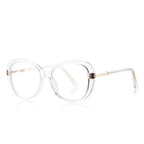 Triple Bar Butterfly Blue Light Blocking Glasses in Crystal Clear