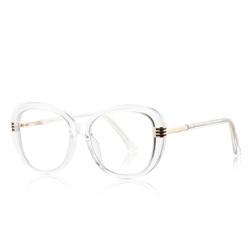 Triple Bar Butterfly Blue Light Blocking Glasses in Crystal Clear