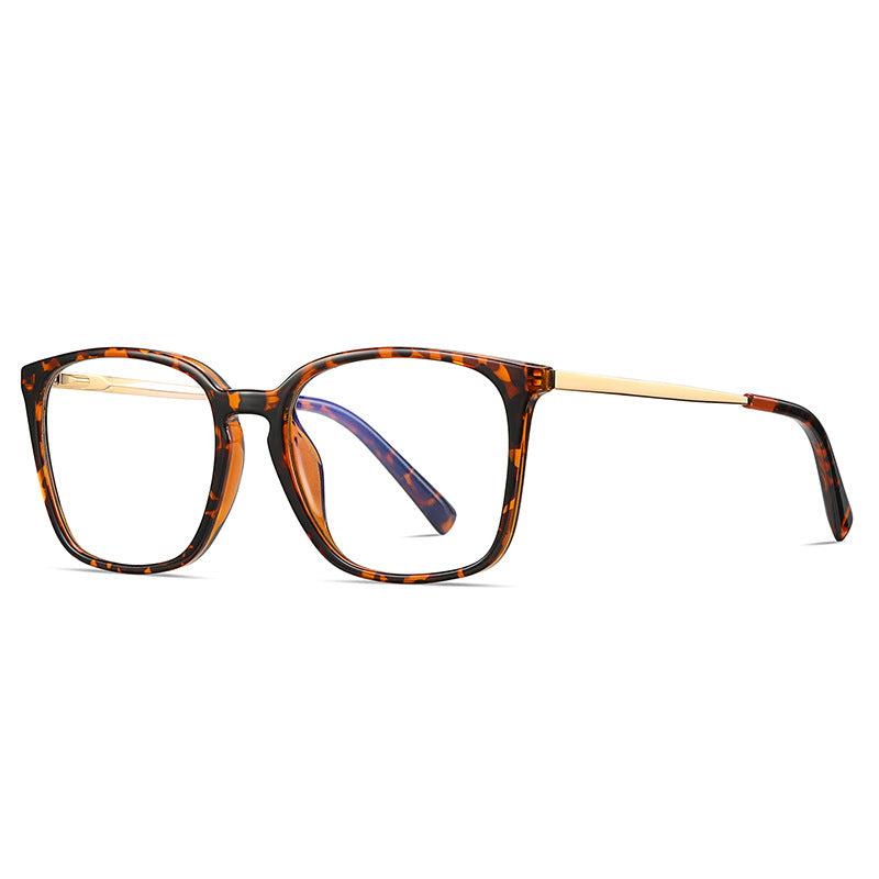Color Band Square Blue Light Blocking Glasses in Tortoiseshell & Brown