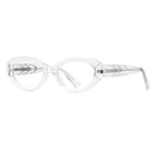 Ripple Temple Oval Blue Light Blocking Glasses in Crystal Clear