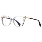 Tapered Pin Butterfly Blue Light Blocking Glasses in Clear & Black