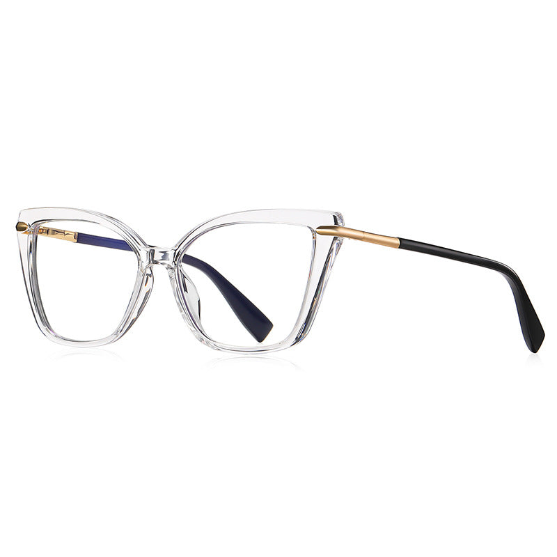 Tapered Pin Butterfly Blue Light Blocking Glasses in Clear & Black
