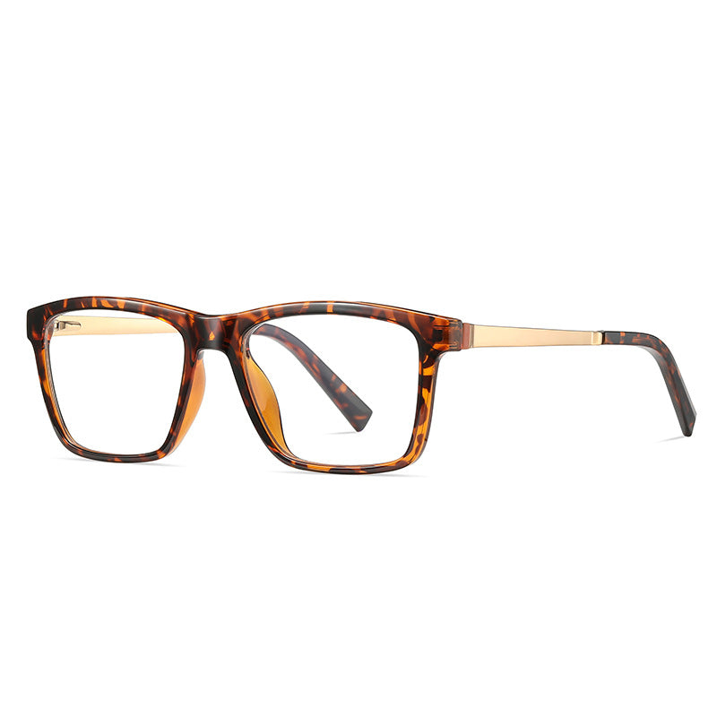 Modern Rectangle Blue Light Blocking Glasses in Tortoiseshell & Gold