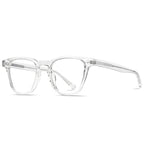 Classic Keyhole Round Blue Light Blocking Glasses in Crystal Clear