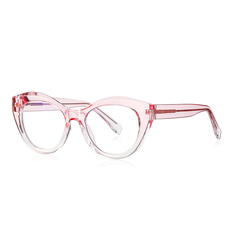 Wave Cat Eye Blue Light Blocking Glasses in Gradient Pink