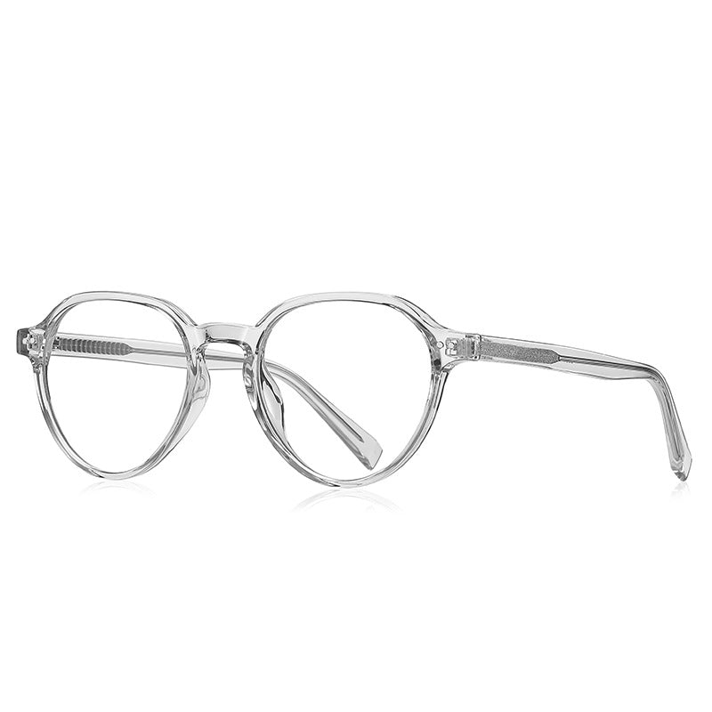 Crown Panto Blue Light Blocking Glasses in Crystal Clear