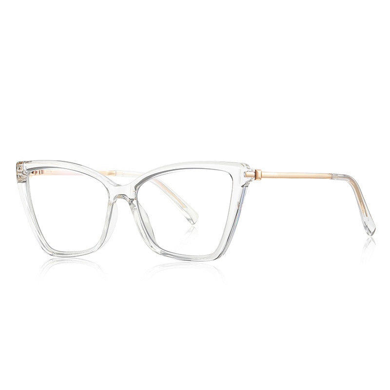 Gold Browbar Butterfly Blue Light Blocking Glasses in Crystal Clear