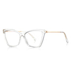 Gold Browbar Butterfly Blue Light Blocking Glasses in Crystal Clear