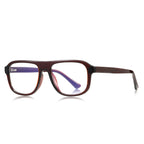 Textured Temple Navigator Blue Light Blocking Glasses in Dark Burgundy Red