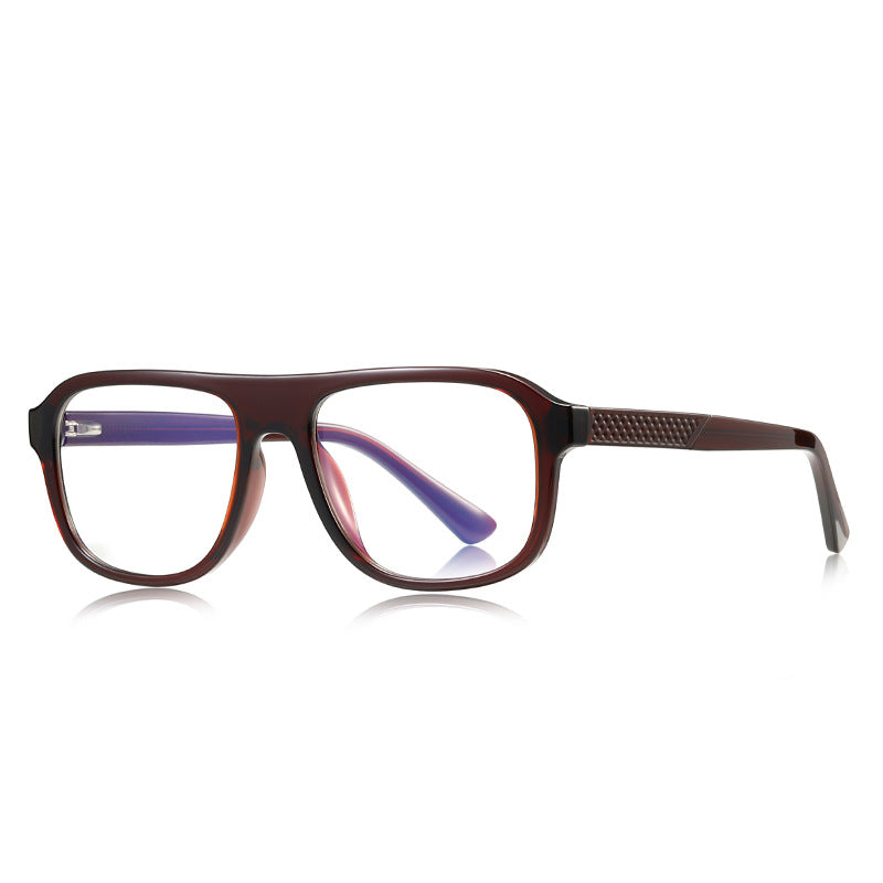 Textured Temple Navigator Blue Light Blocking Glasses in Dark Burgundy Red